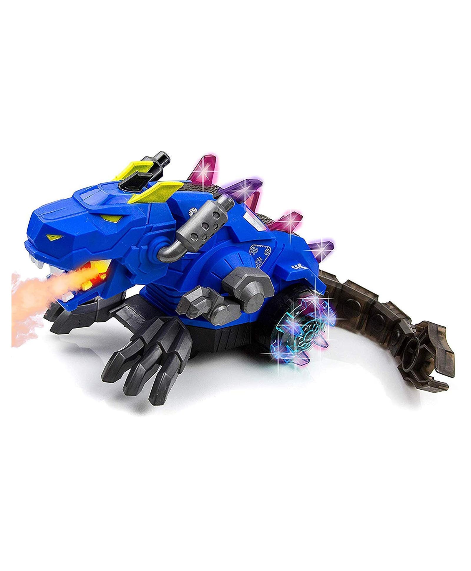 URBAN TOYS Mechanical Spray Dragon Dinosaur Toy for Kids Walking Dragon Spray Mist with Red Light (Color May Vary)