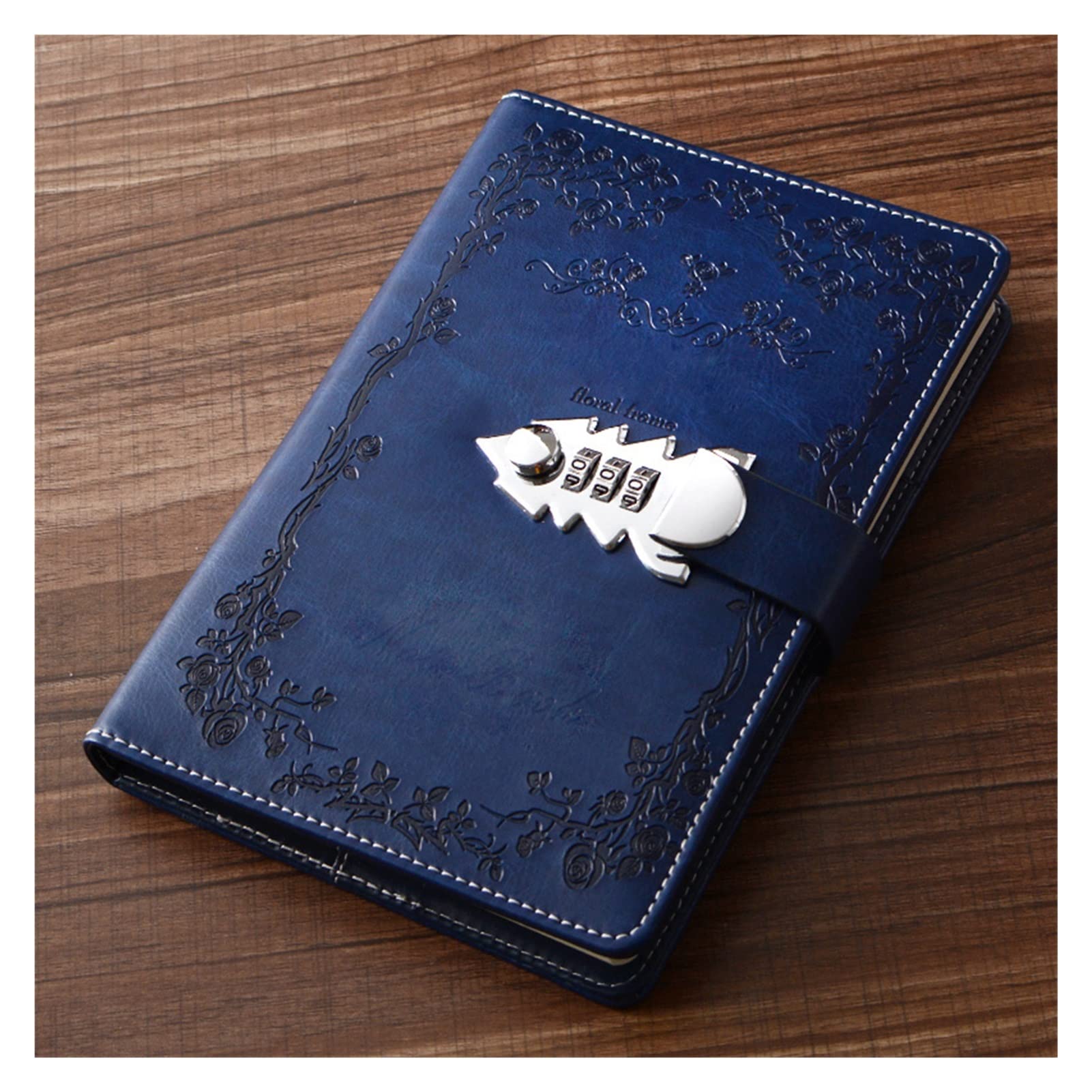 BmxauZ Agenda retrò A5 in pelle PU con serratura - Agenda, quaderni e diari protetti da password, perfetta per la scuola e forniture essenziali per notebookCA5