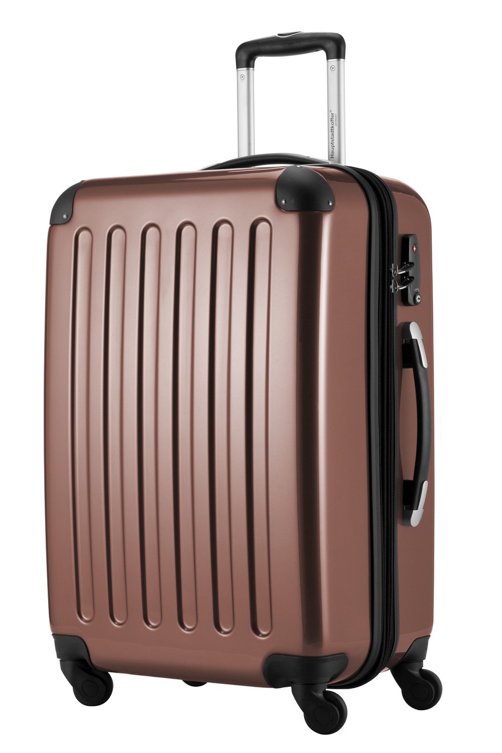 HAUPTSTADTKOFFER - Valigia Rigida Alex, TSA, Taglia 65 cm, 74 Litri, Colore Marrone