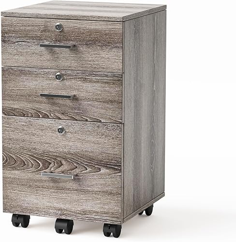 Miniatura 127 de VINGLI Archivador de 2 cajones con cerradura, archivadores rodantes para oficina en casa, soporte de impresora pequeño, organizador de archivos