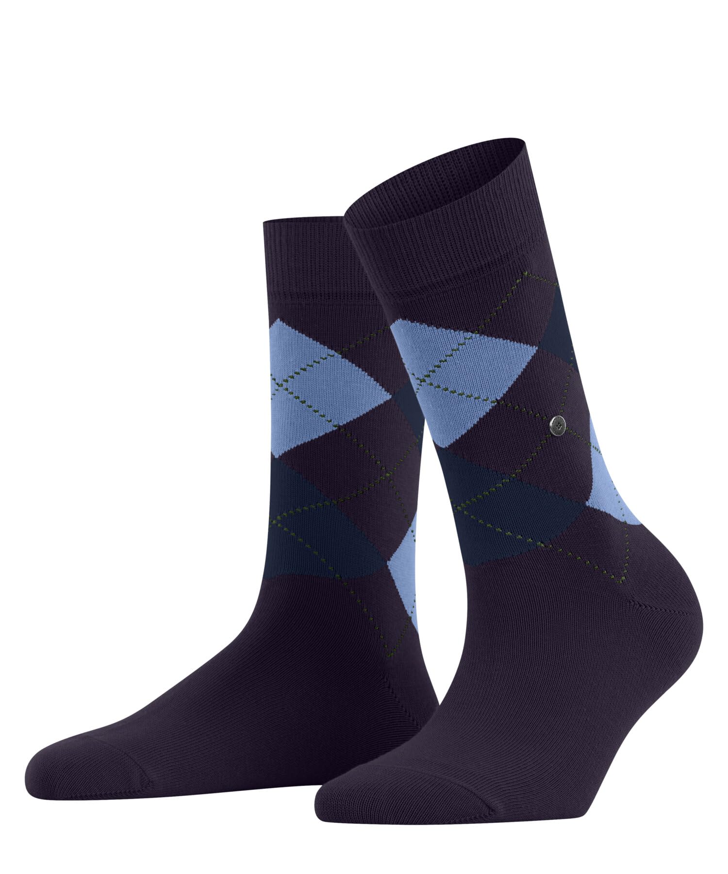 Burlington Women's Queen W So Cotton Patterned 1 Pair Socks, Red Wineberry 8761-O, 7-10.5