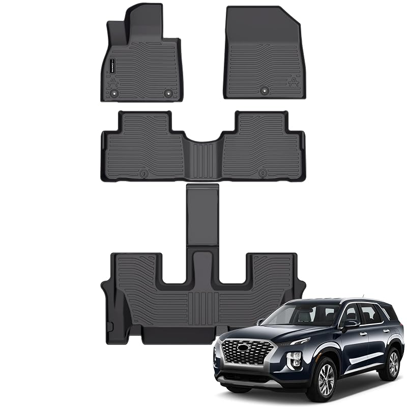 Tapetes automotivos de uso geral em TPE para Hyundai Palisade 2020–2025, 7 e 8 lugares, AUXKO, kit com 4 peças
