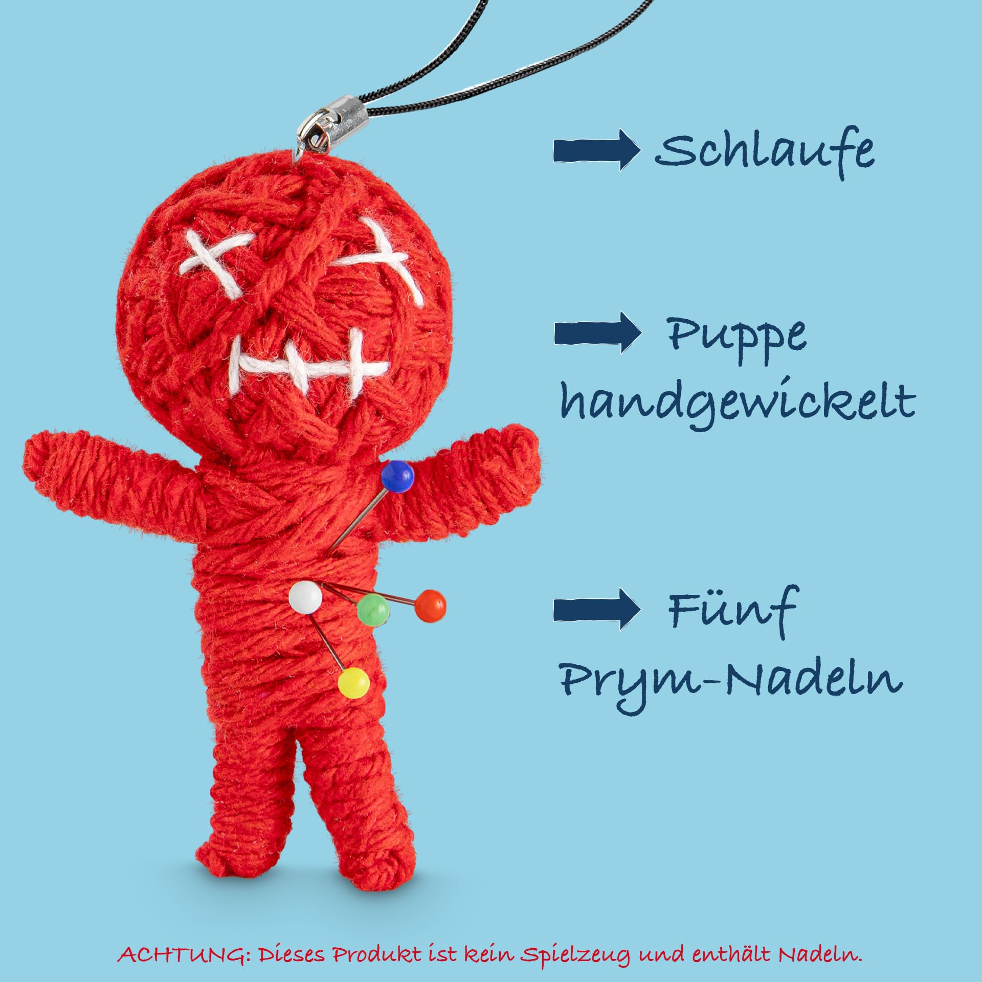 5 Poupées Vaudou Drôles Au Crochet Avec Aiguilles - Décoration Halloween, Cadeau Humoristique Anti-stress