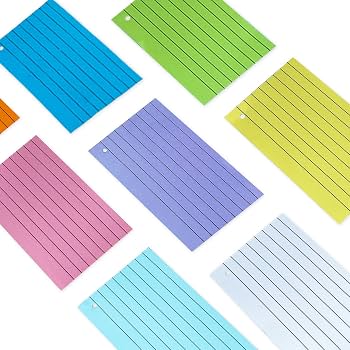 Tecmisse 1200 PCS Colored Index Cards – 3x5 Inch Blank Flash Cards For Studying