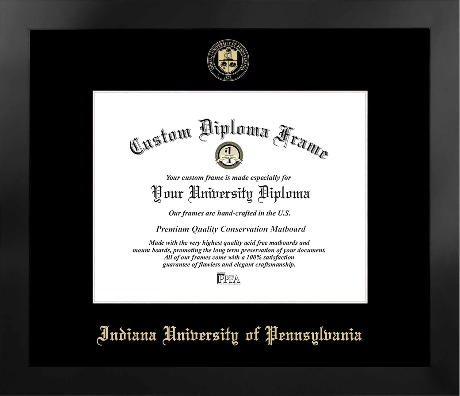 Campus Images NCAA IUP Crimson Hawks Unisex Manhattan Black, Black, One Size