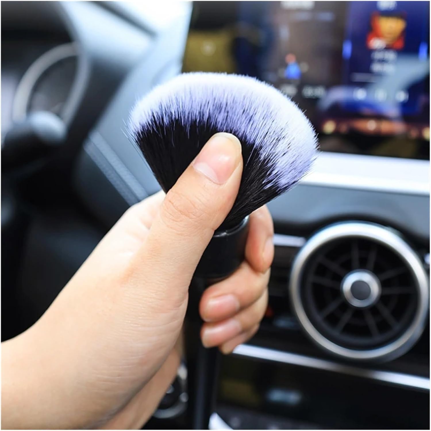 Car Detailing Soft Bristle Brush Dust Removal Detail Brushes for Car Dash Vents and Crevice(Long)