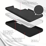 PULEN Funda de silicona líquida diseñada para iPhone 13 Pro, protección completa de goma de gel delgada, a prueba de golpes, protección contra caídas, color blanco