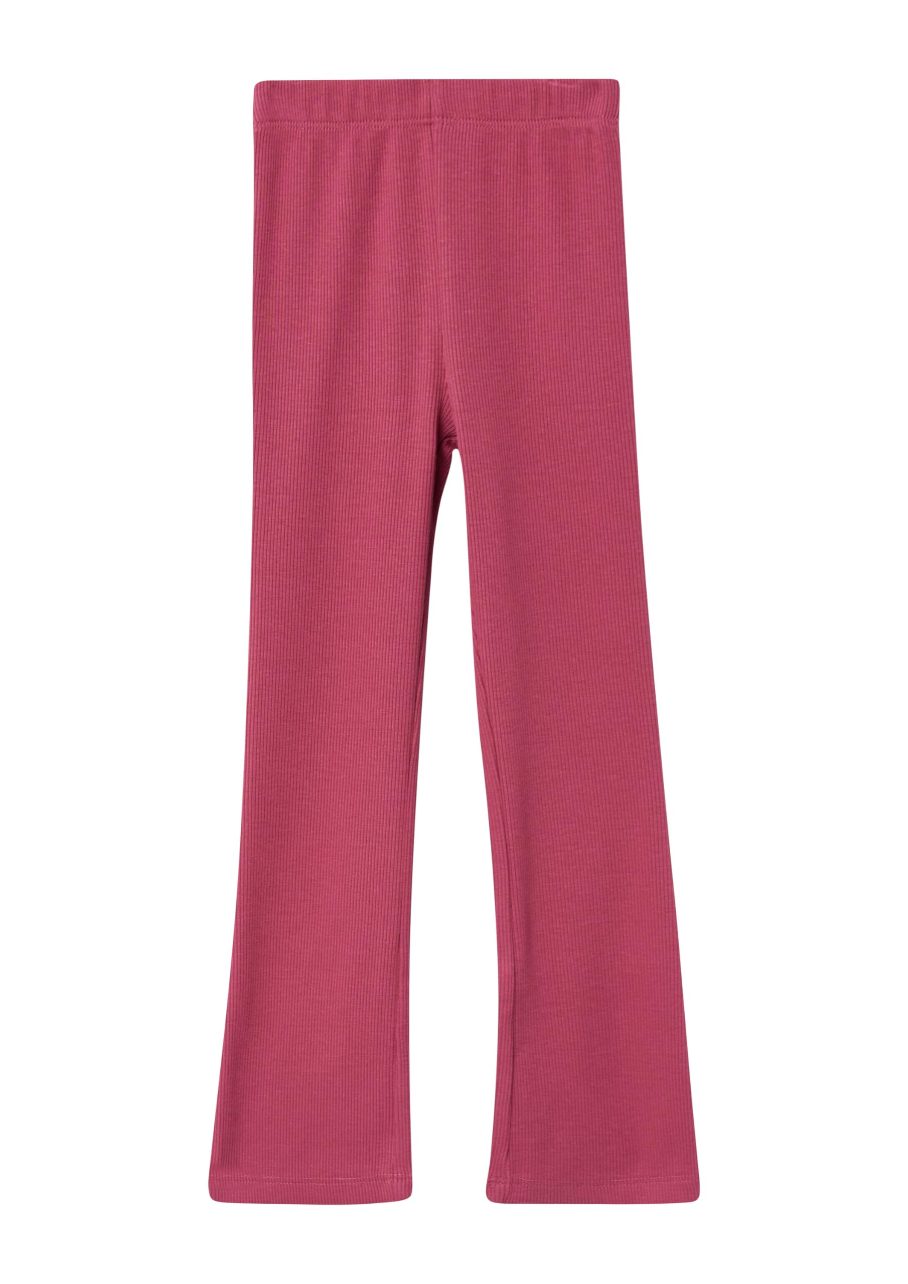 s.Oliver Elastische Baumwollmix-Leggings aus Rippware mit Flared Leg