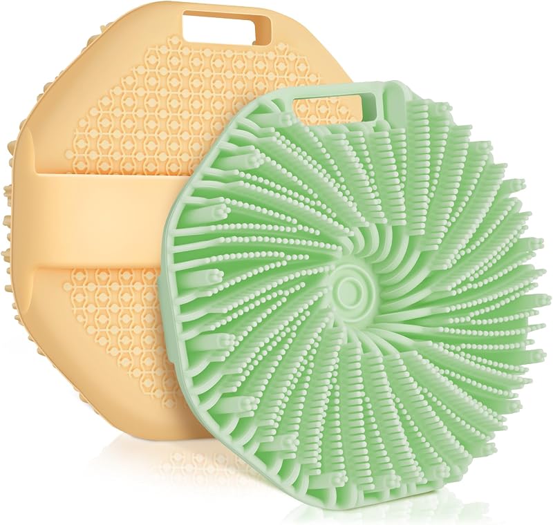 Escova de Silicone para Banho vueuKiGE, Pacote com 2
