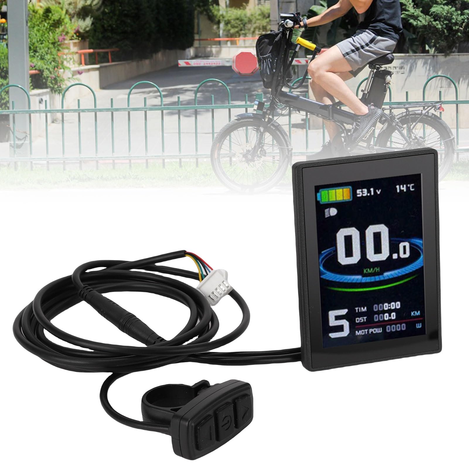 Buachois Medidor Universal de Pantalla para Scooter Panel de Control Medidor para Bicicleta y Scooter