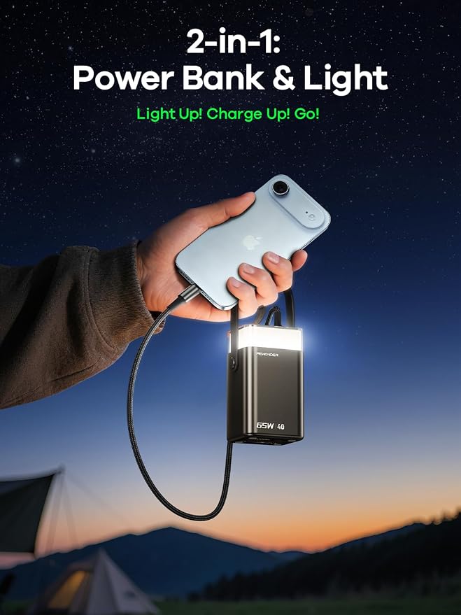 Banco de Energía 65W 40000mAh Puerto USB C Carga Rápida para Portátil miniatura 2