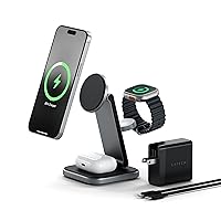 SATECHI OntheGo™ Caricatore Wireless 3 in 1 Pieghevole, Stazione di Ricarica Magnetica