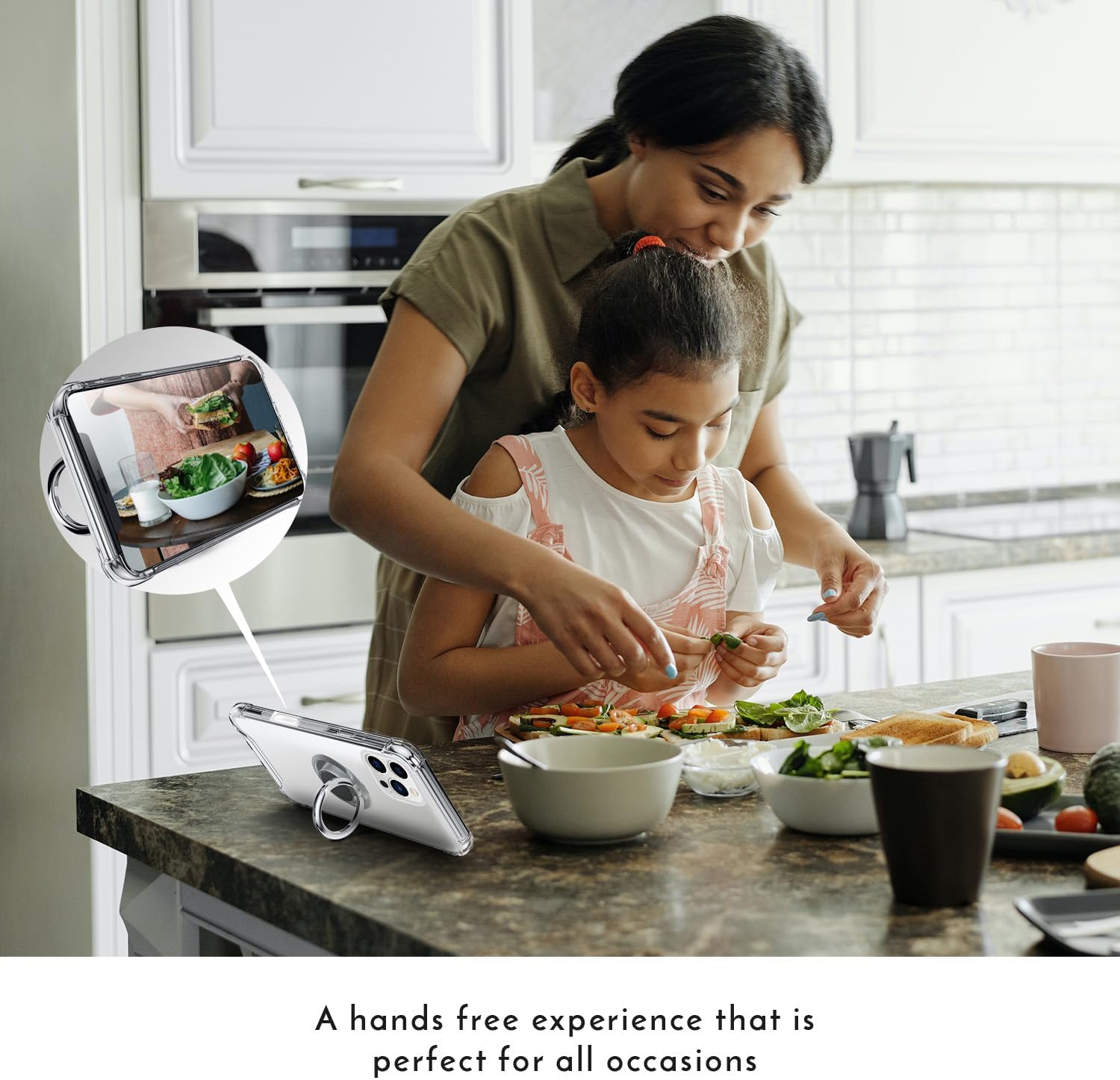 Silverback for iPhone 16 Pro Case Clear with Ring Kickstand, Protective Shock -Absorbing Bumper Shockproof Phone Case for Apple iPhone 16 Pro - Clear - Image 4