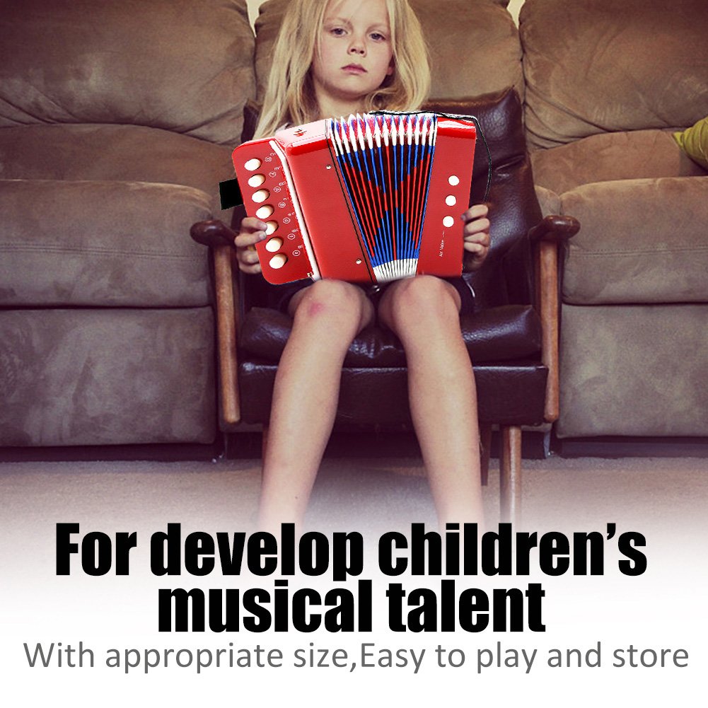 Amazon.co.jp: アコーディオン ミニ玩具 7鍵 2ベース 小