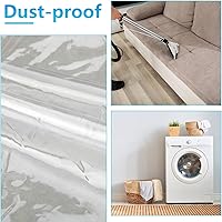 Vista 3 de Eaasty 2 hojas de vinilo de plástico transparente de 0.012 in de 54 x 36 pulgadas, protector de rollo de vinilo transparente de PVC rectangular