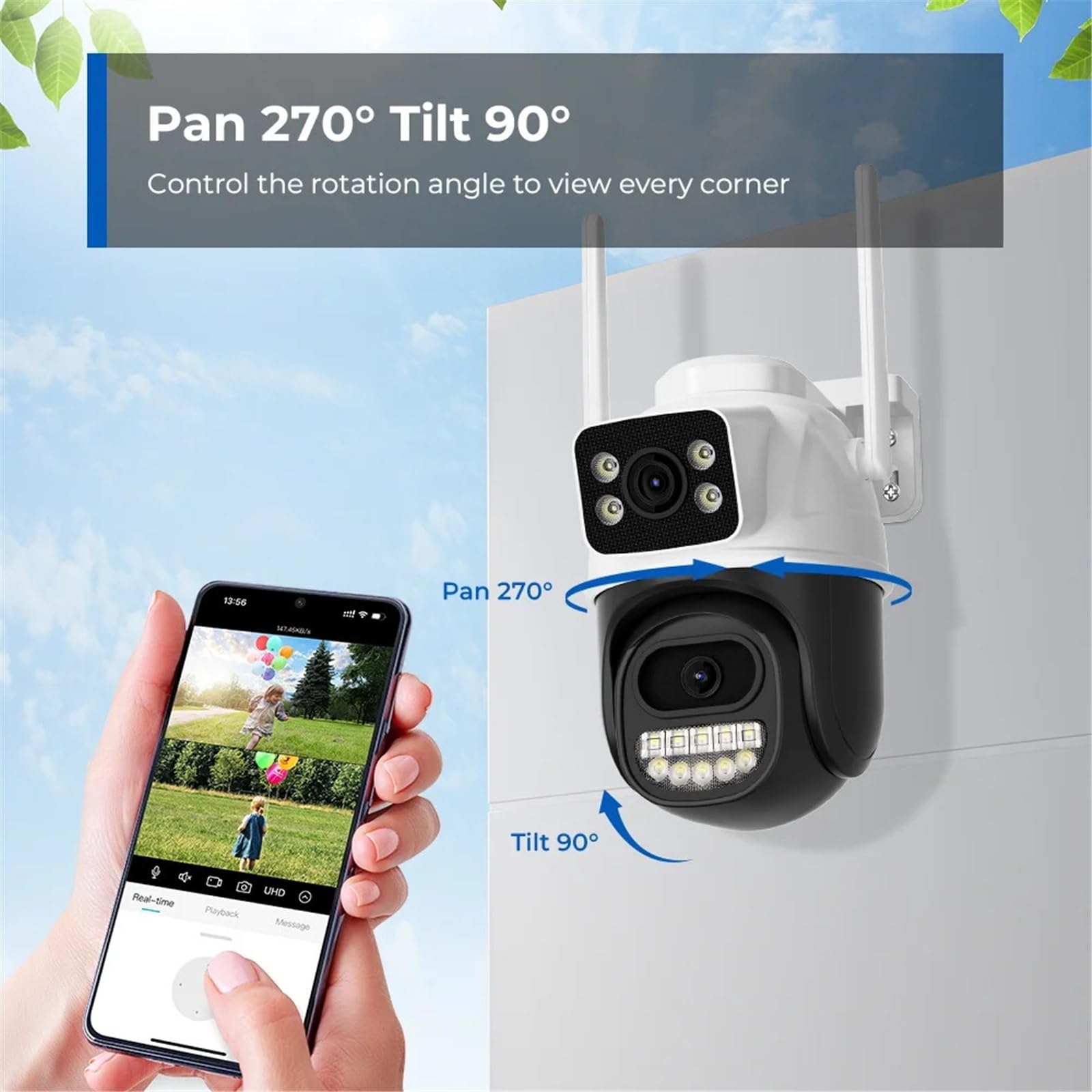 Kamera IP 8MP z dźwiękiem WiFi, zewnętrzna, 8-kanałowa, mini kamera NVR, zestaw do monitoringu CCTV, bezprzewodowy system kamer z noktowizorem na podczerwień(None,4pcs)