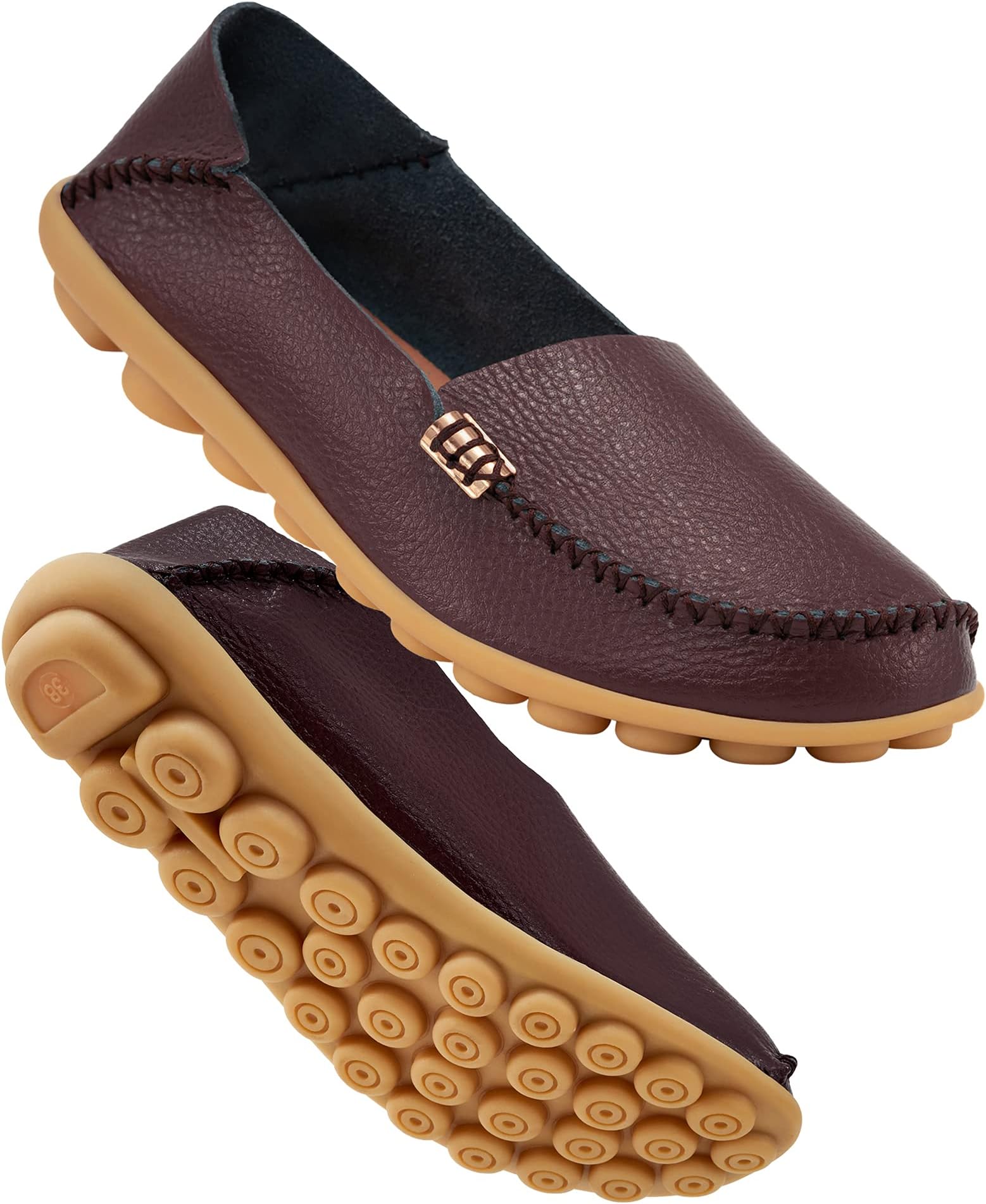 Women's Comfortable Loafers Casual Round Toe Moccasins Wild Driving Flats Soft Walking Shoes Women Slip On