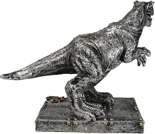 Miniatura 5 de Ebros Gift Figura de T-Rex Steampunk de trabajo pintado de la era jurásica, depredador, tiranosaurio, Rex, estatua de dinosaurio coleccionable