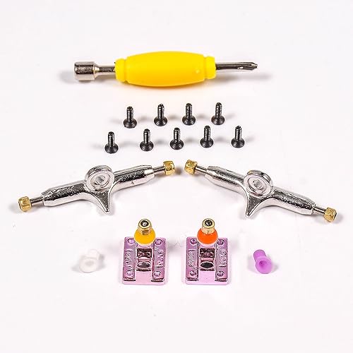 Miniatura 10 de Camiones de diapasón con bujes de uretano mejorados y copa de pivote, 1.339 in 1.260 in de ancho, pin principal normal (rojo, 1.339 in)