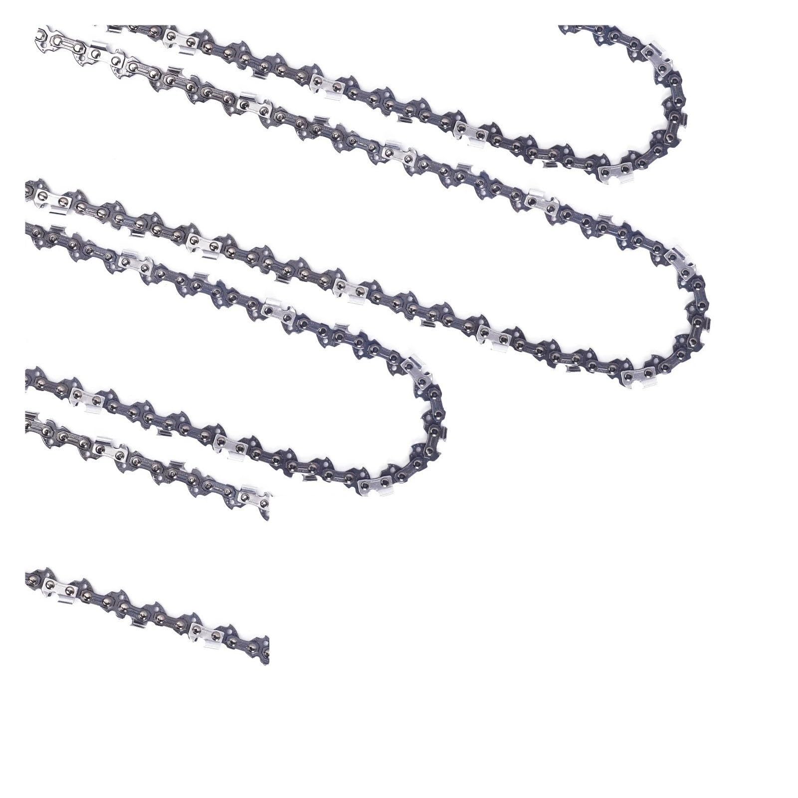Confezione da 4 catene per motosega, 35,6 cm, passo 3/8", calibro 109,2 cm, 52 maglie R52, per EGO CS1400/1401 XCU03 Worx WG384