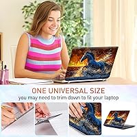 Vista 15 de Adhesivo para laptop de 12.1-15.6 pulgadas, calcomanía reutilizable universal de vinilo para laptop, protector de arte impermeable en color panal