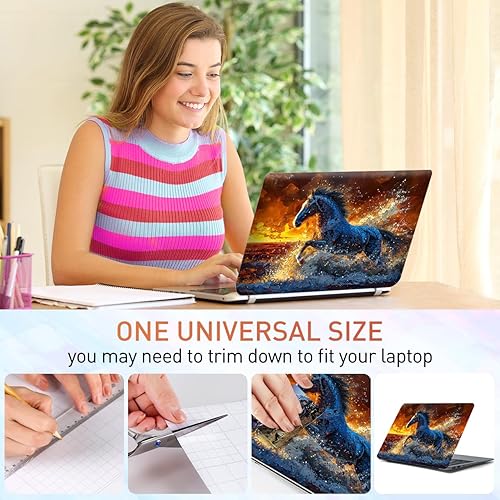 Miniatura 15 de Adhesivo para laptop de 12.1-15.6 pulgadas, calcomanía reutilizable universal de vinilo para laptop, protector de arte impermeable en color panal