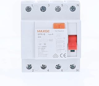 as – Schwabe allstromsensitiver FI-Schutzschalter Typ B, 40A, 30mA, 3-polig, 4TE, kurzzeitverzögert, RCD RCCB für Baustellen & Industrie, 61880