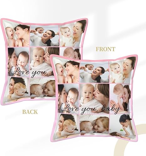 Miniatura 8 de Funda de almohada personalizada, funda de almohada personalizada con impresión de doble cara con imágenes, fotos, texto, almohadas decorativas