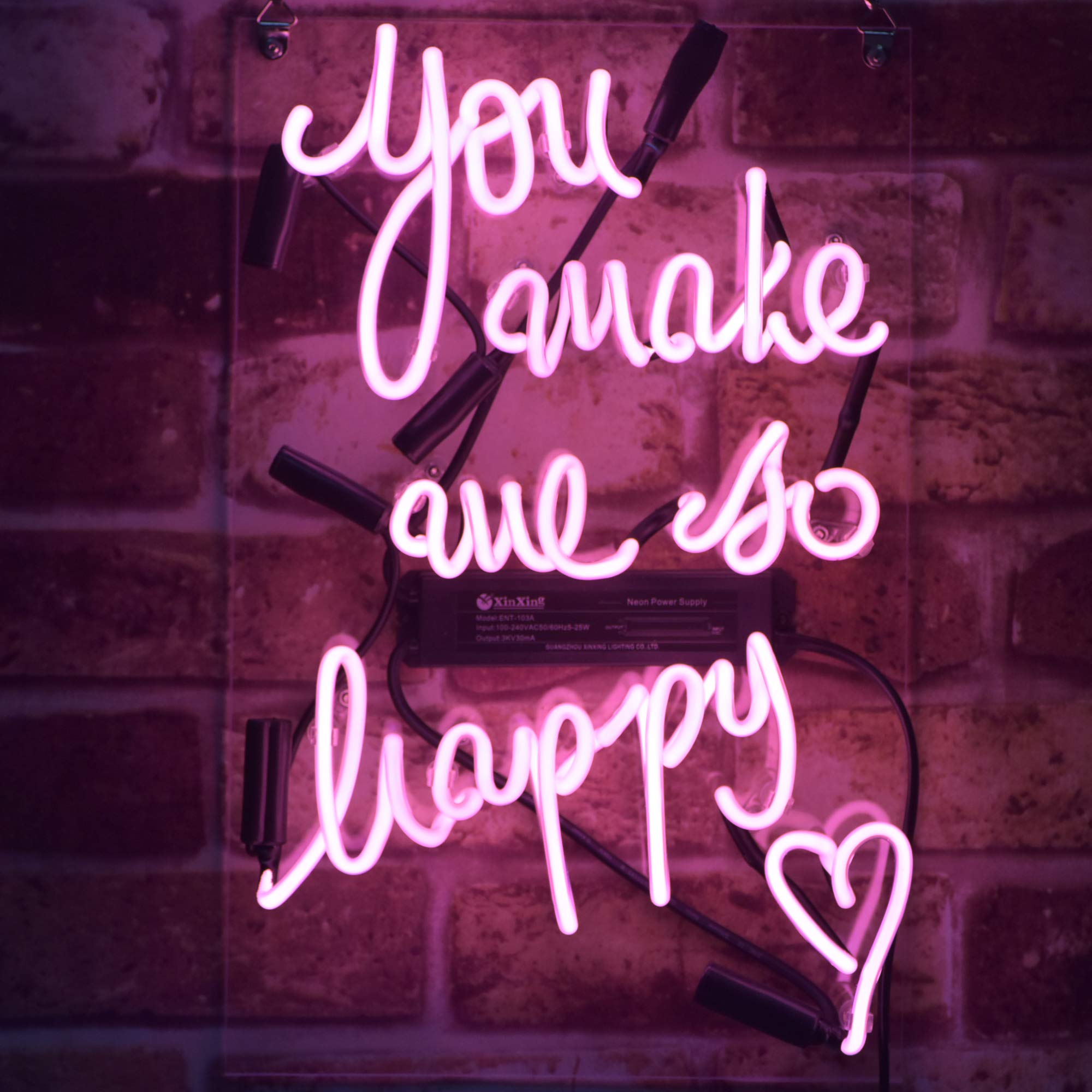 Amazon.co.jp: ネオンサイン『you make me so happy』NEON SIGN 室内
