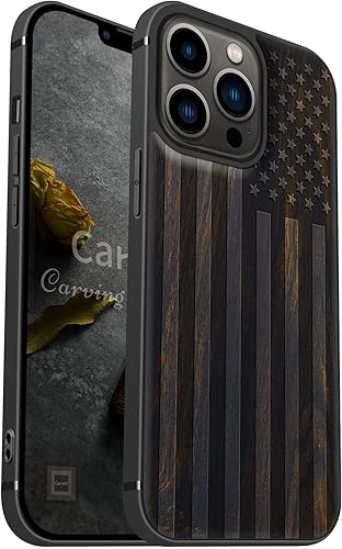 Carveit Funda magnética de madera para iPhone 13 Pro madera real dura y TPU suave a prueba de golpes, funda protectora híbrida única y elegante de disponible en Yaxa Peru