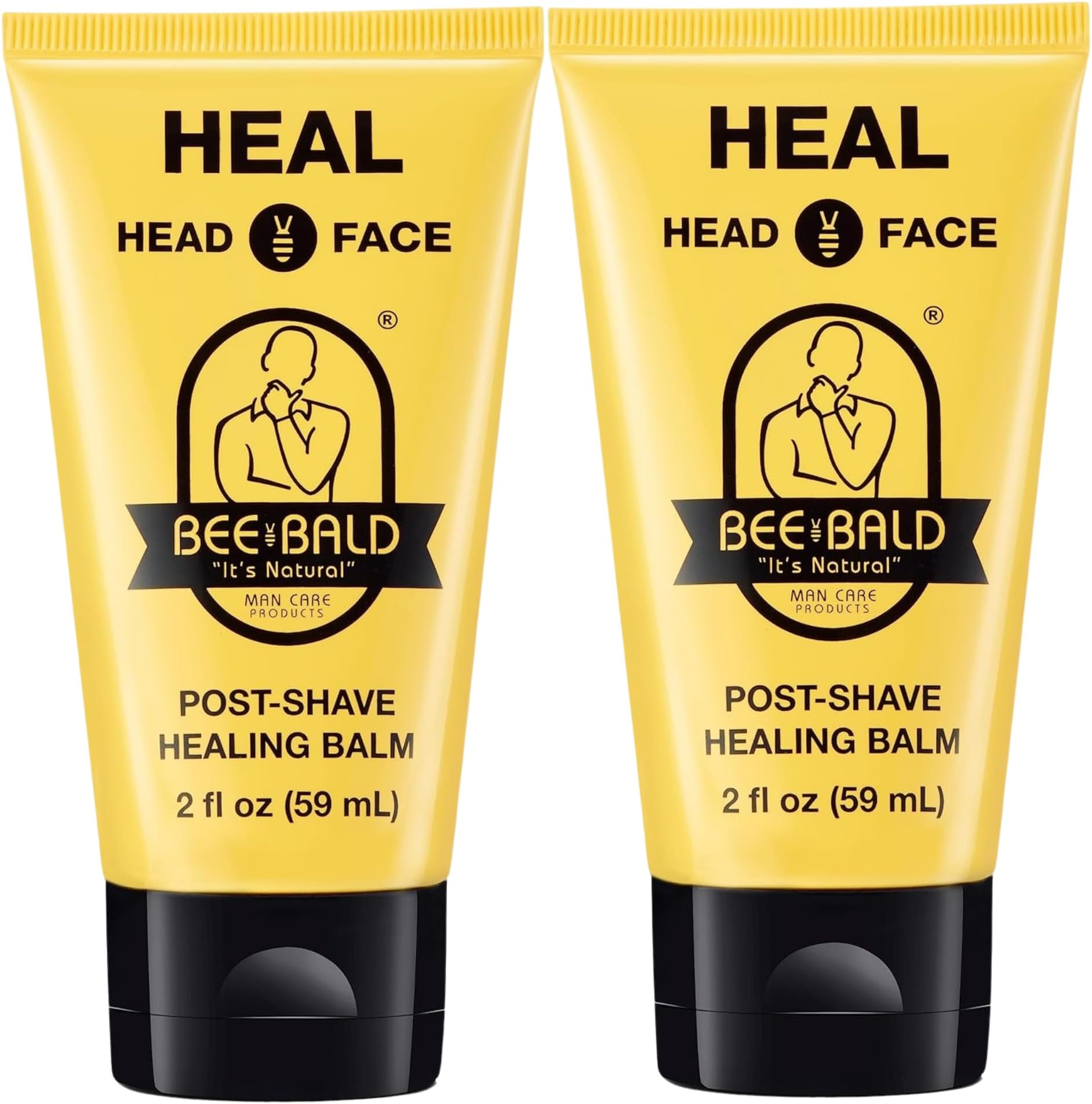 HEAL Aftershave for Men Healing Balm, Immediately Calms & Soothes Damaged Skin, Treats Bumps, Redness, Razor Burn & Other Shaving Post Shave Irritations, 2 Fl Oz (Pack of 2)