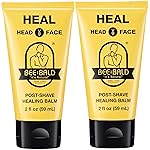 Bee Bald HEAL Aftershave for Men Healing Balm, Immediately Calms & Soothes Damaged Skin, Treats Bumps, Redness, Razor Burn & Other Shaving Post Shave Irritations, 2 Fl Oz (Pack of 2)