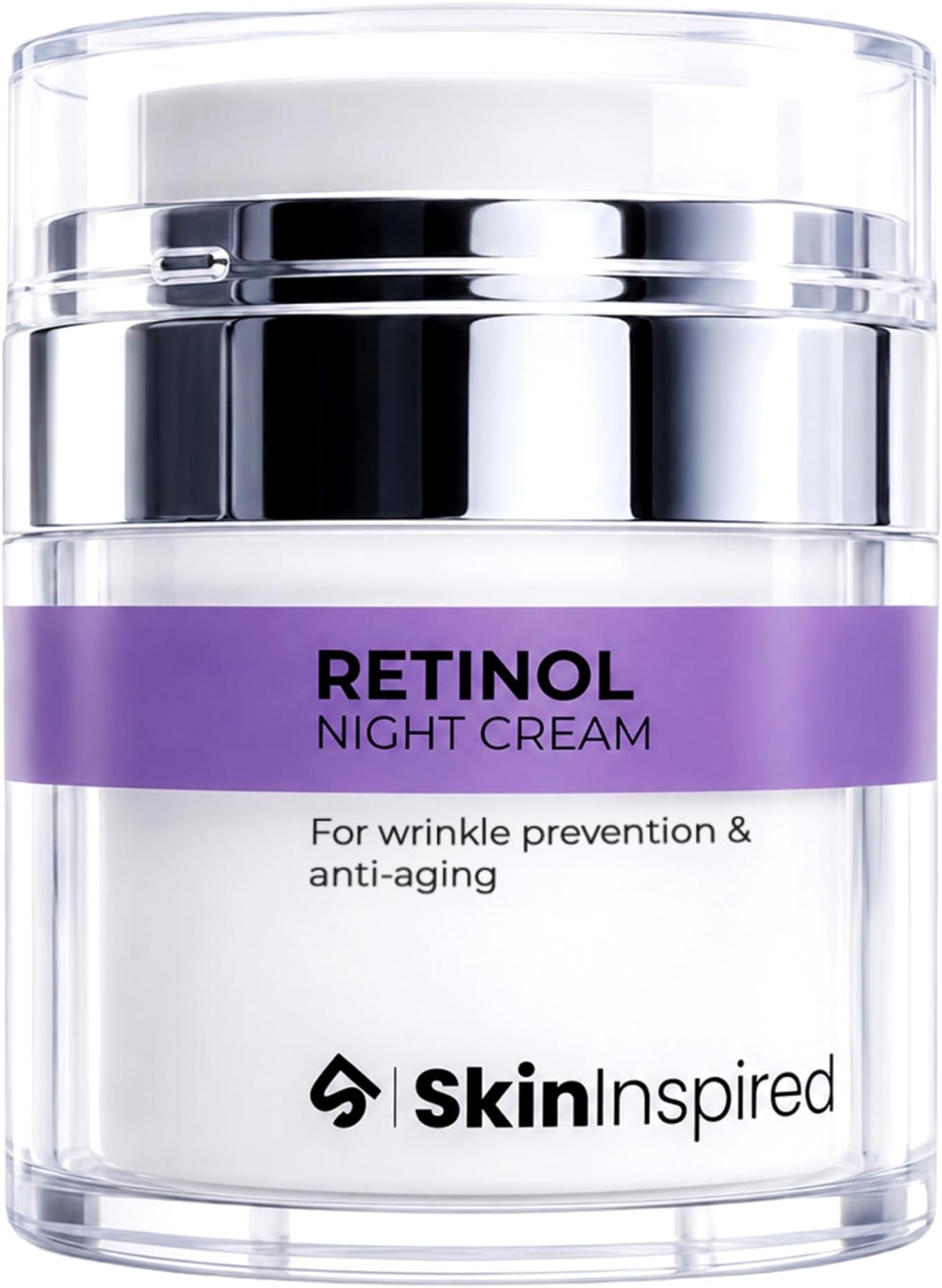 SkinInspired Retinol Night Cream For Wrinkles & Anti-Aging | 0.1% Retinol Which Is Encapsulated | Lightweight Cream for Age Spots, Fine Lines and Wrinkles | Anti Aging Cream For Women & Men | For All Skin Types | 50 g