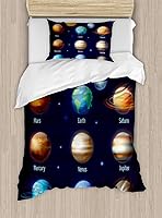 Vista 270 de Ambesonne Juego de funda de edredón de baloncesto, silueta de jugador de baloncesto, promoción de campeonato de competencia de atleta, juego de ropa