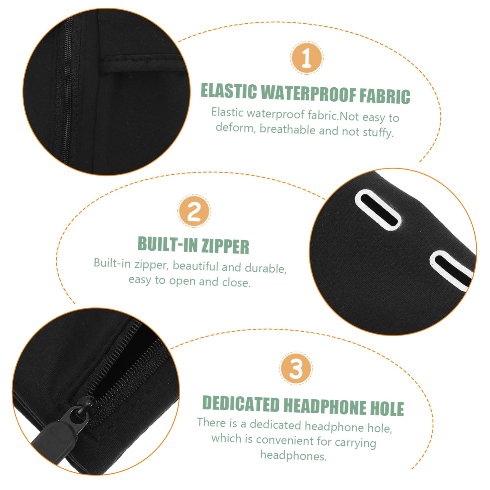 OSALADI 4piezas Bolsa De Brazo para Teléfono Móvil Unisex Resistente y para Correr y Hacer Ejercicio Compatible Smartphones