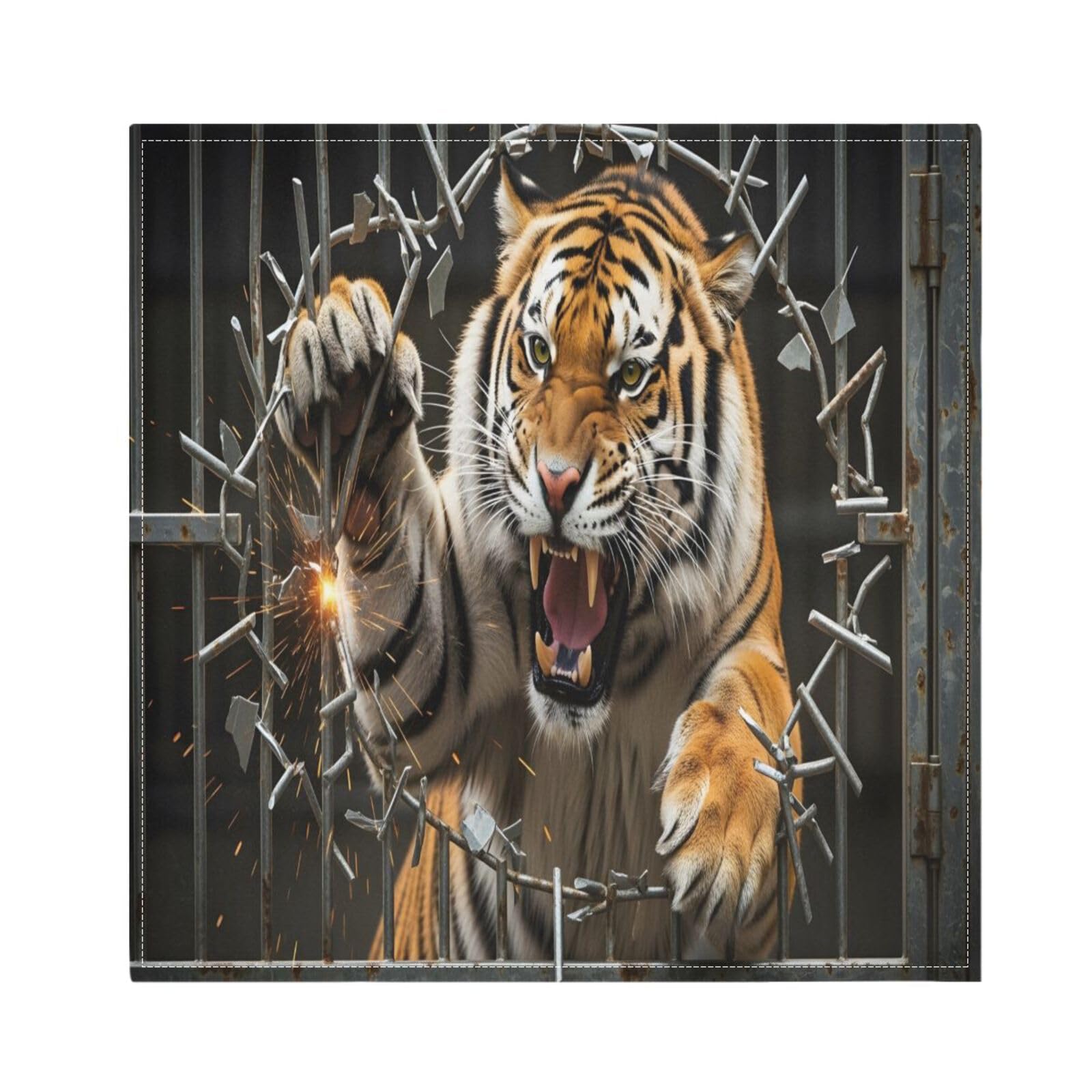 Ttgoth Tigers Cloth Napkin Set of 4 Washable & Reusable Dinner Napkins for Dining Table, Banquets, Wedding, Party, 50x50 cm