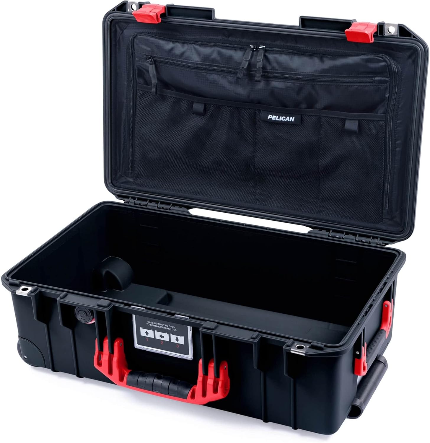 Amazon.com : Pelican Color Case Black Pelican 1535 case, with red ...