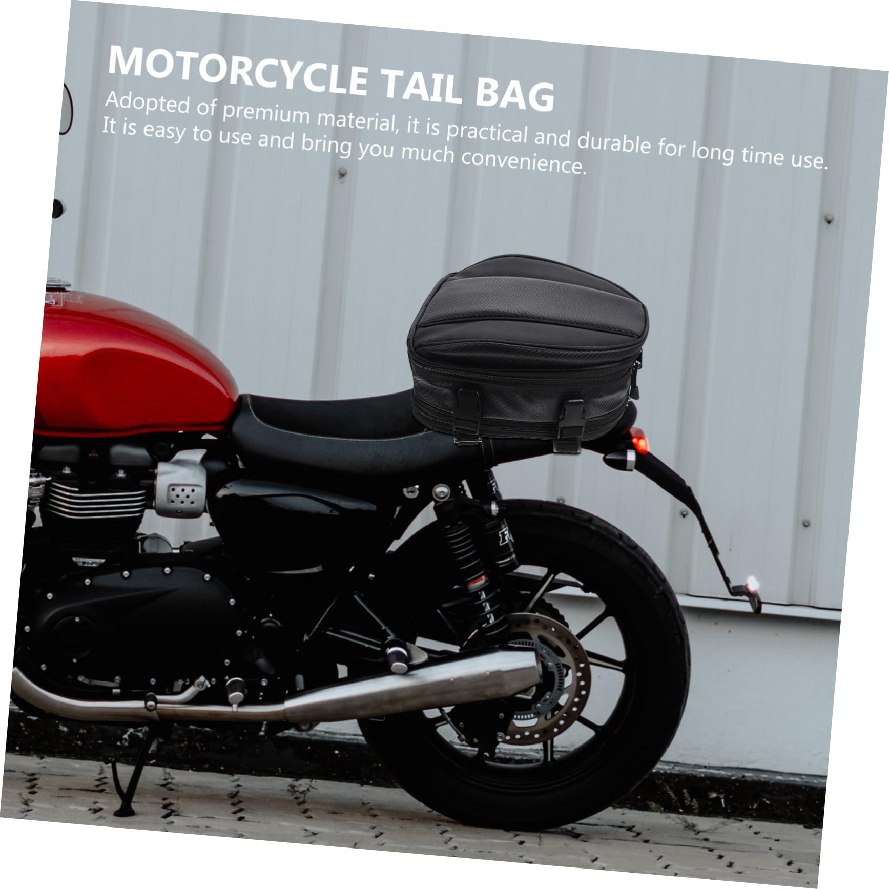 MAGICLULU Motorradtasche aus Oxford Gewebe Motorrad Rücksitztasche mit Mehreren Fächern für Helm Handy und Kleidung