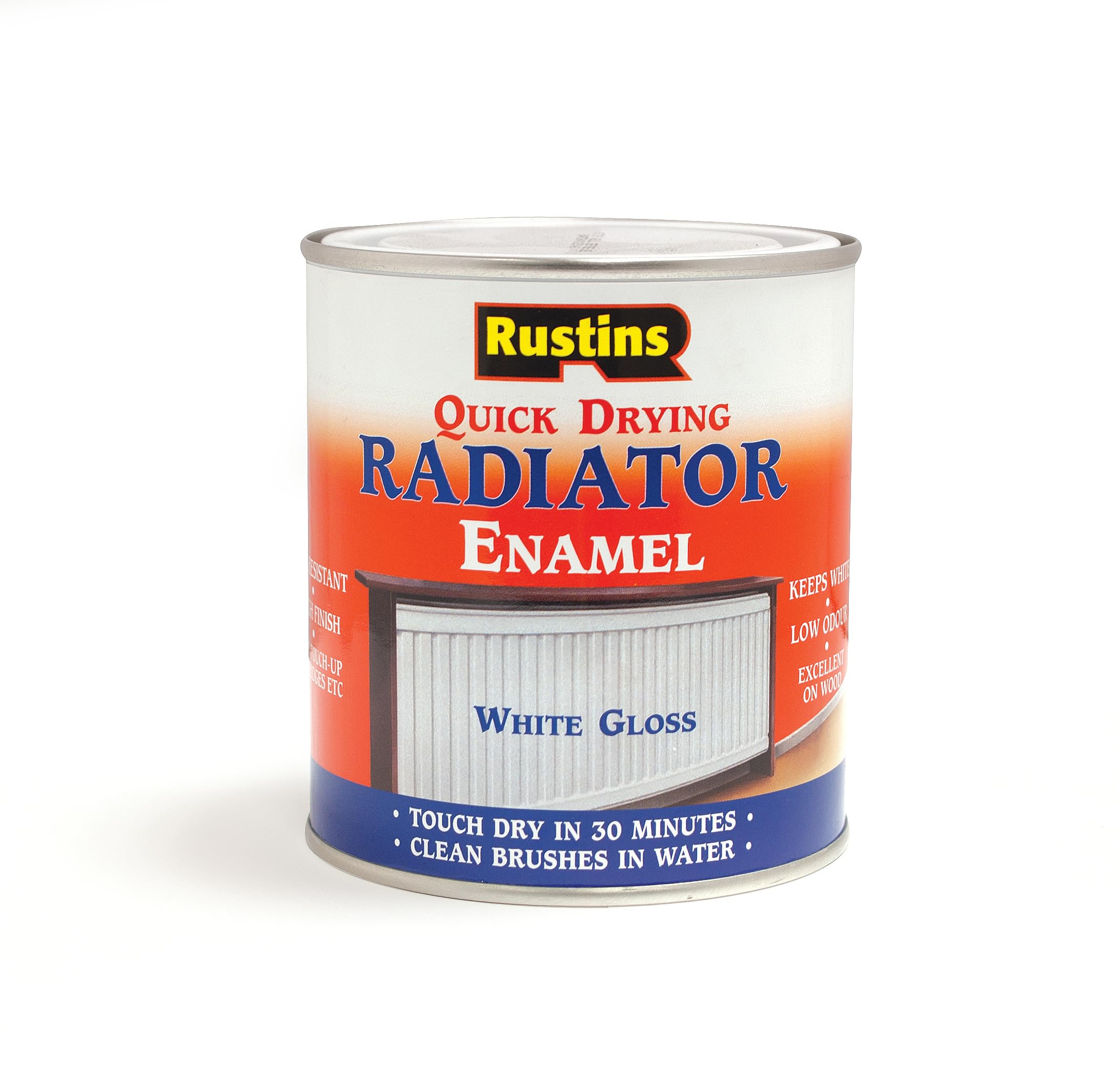 Rustins Quick Drying Radiator Enamel GlossWhite 1Ltr from B&Q