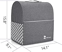 Vista 6 de Yarwo Funda para batidora de pie compatible con batidora KitchenAid de 6-8 cuartos, cubierta protectora contra el polvo con asa superior y bolsillos