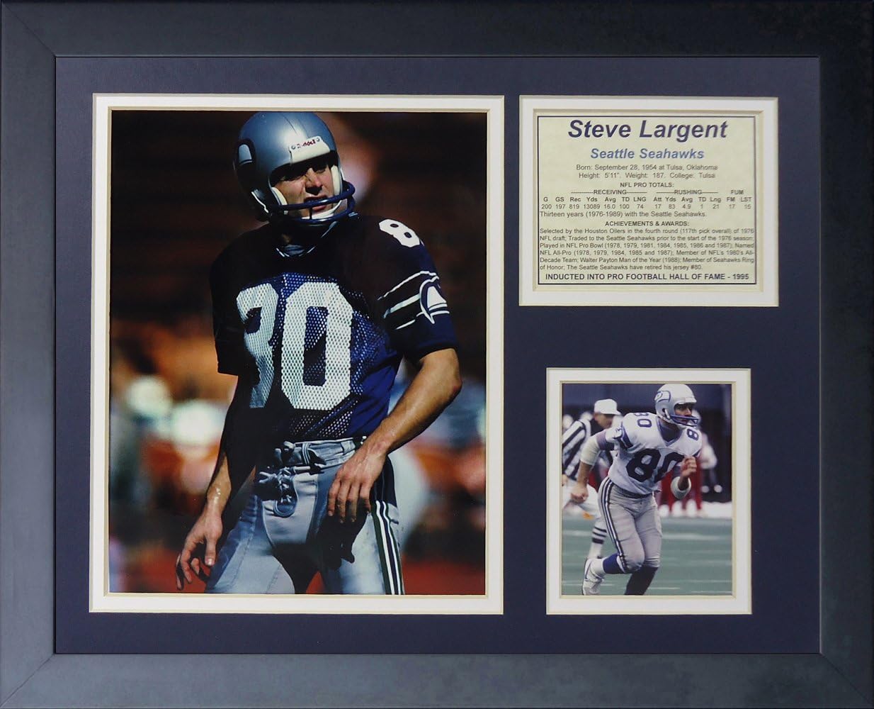 Legends Never Die "Steve Largent Framed Photo Collage, 11 x 14-Inch, (11817U)