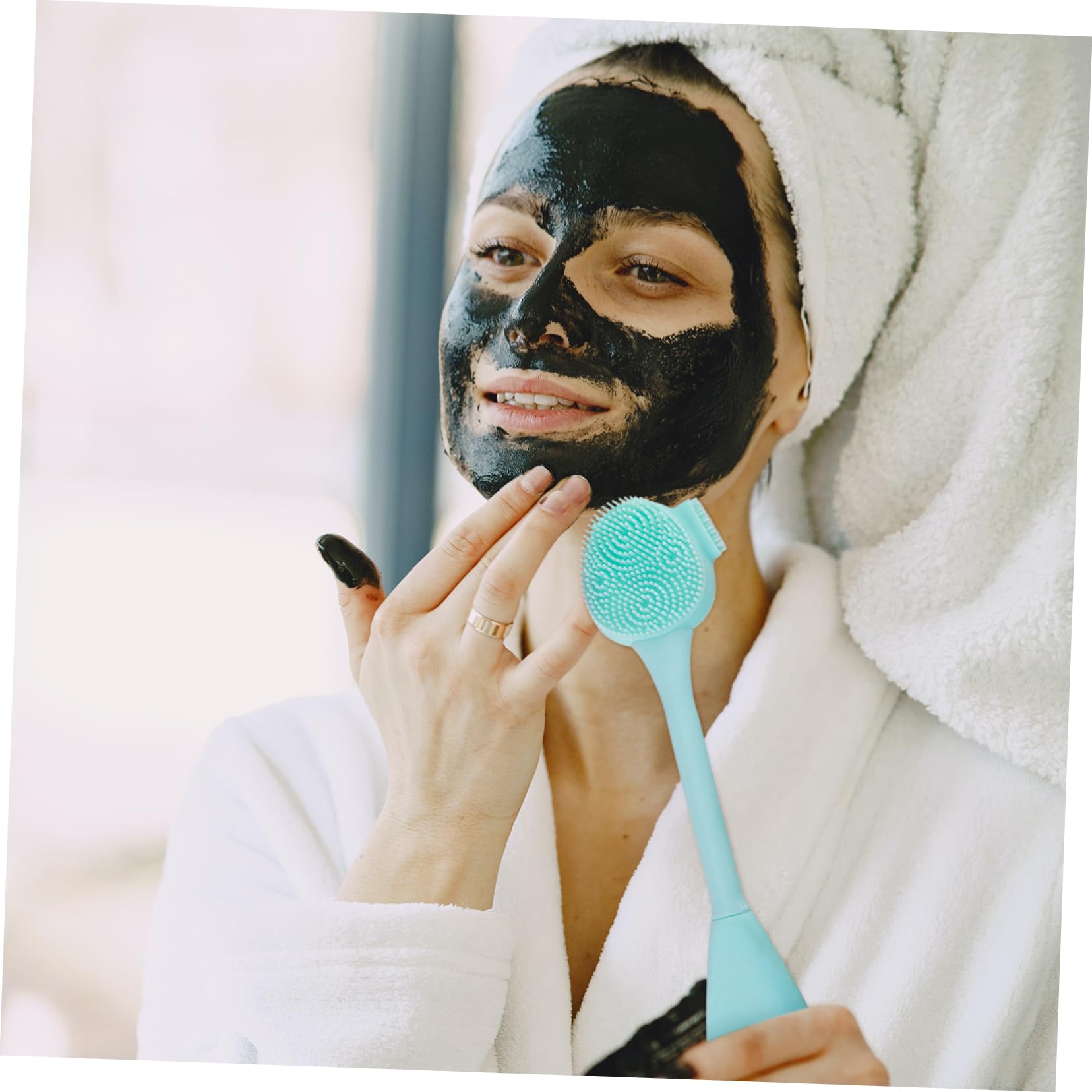 minkissy 12 cepillos de limpieza de mano, cepillo de silicona, herramienta de limpieza de poros, cepillo de silicona, herramienta de limpieza facial, masajeador facial de gel de sílice