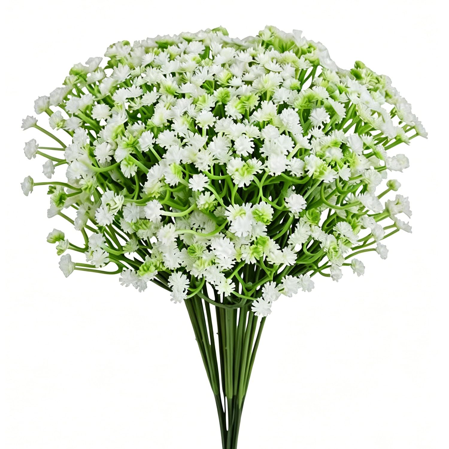 Titifeya 12pcs Artificial Flowers Realistic White Gypsophila Bouquet Fake Plastic Gypsophila for Wedding Home Party Floral Arrangement Garden Decor