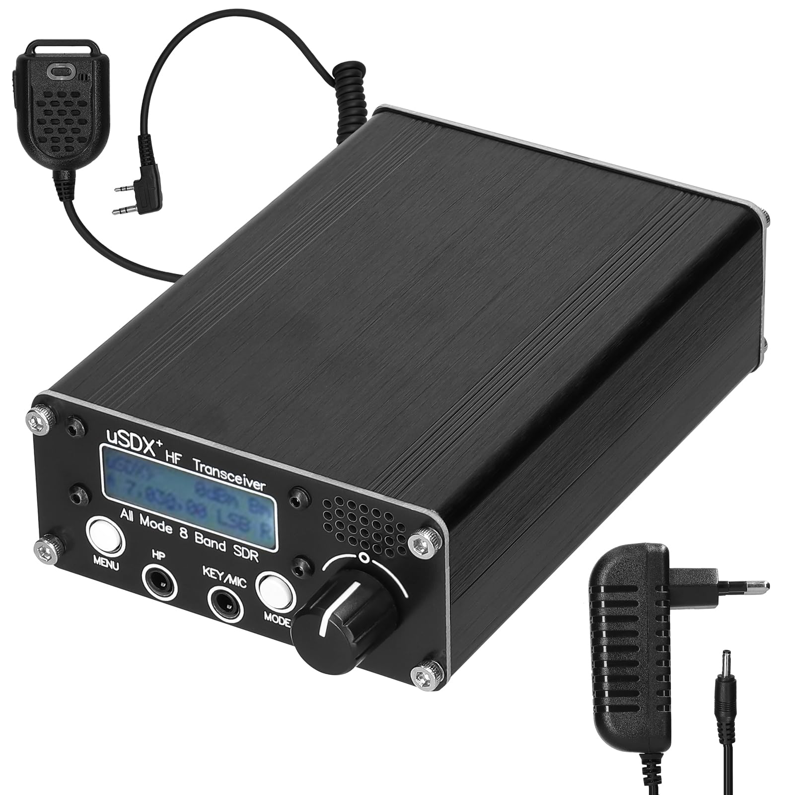 Irfora uSDR uSDX+ Plus V2 10/15/17/20/30/40/60/80 m 8 bandes SDR Tous les modes Émetteur-récepteur haute fréquence SSB QRP avec connecteur d'antenne BNC