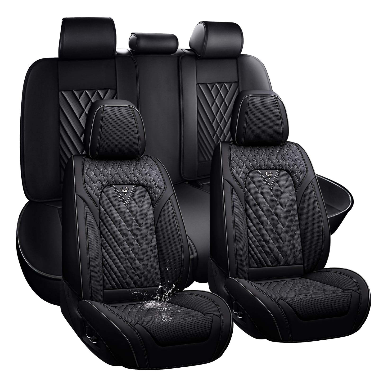 Car Seat Covers Fit for Toyota 4Runner 2004-2025,Waterproof Wear-Resistant Premium Leather Seat Covers Breathable Seat Protector Coverage Automotive