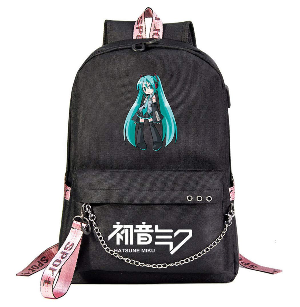 WANHONGYUE Rucksack Student Bookbag Schoolbag Girls Backpack 15.6-inch Laptop Bag Black / 4