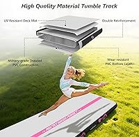 Vista 2 de VOFiTNY Colchoneta de gimnasia multiusos de 6.6/10/13/16/20 pies, resistente e inflable, para el hogar y el gimnasio