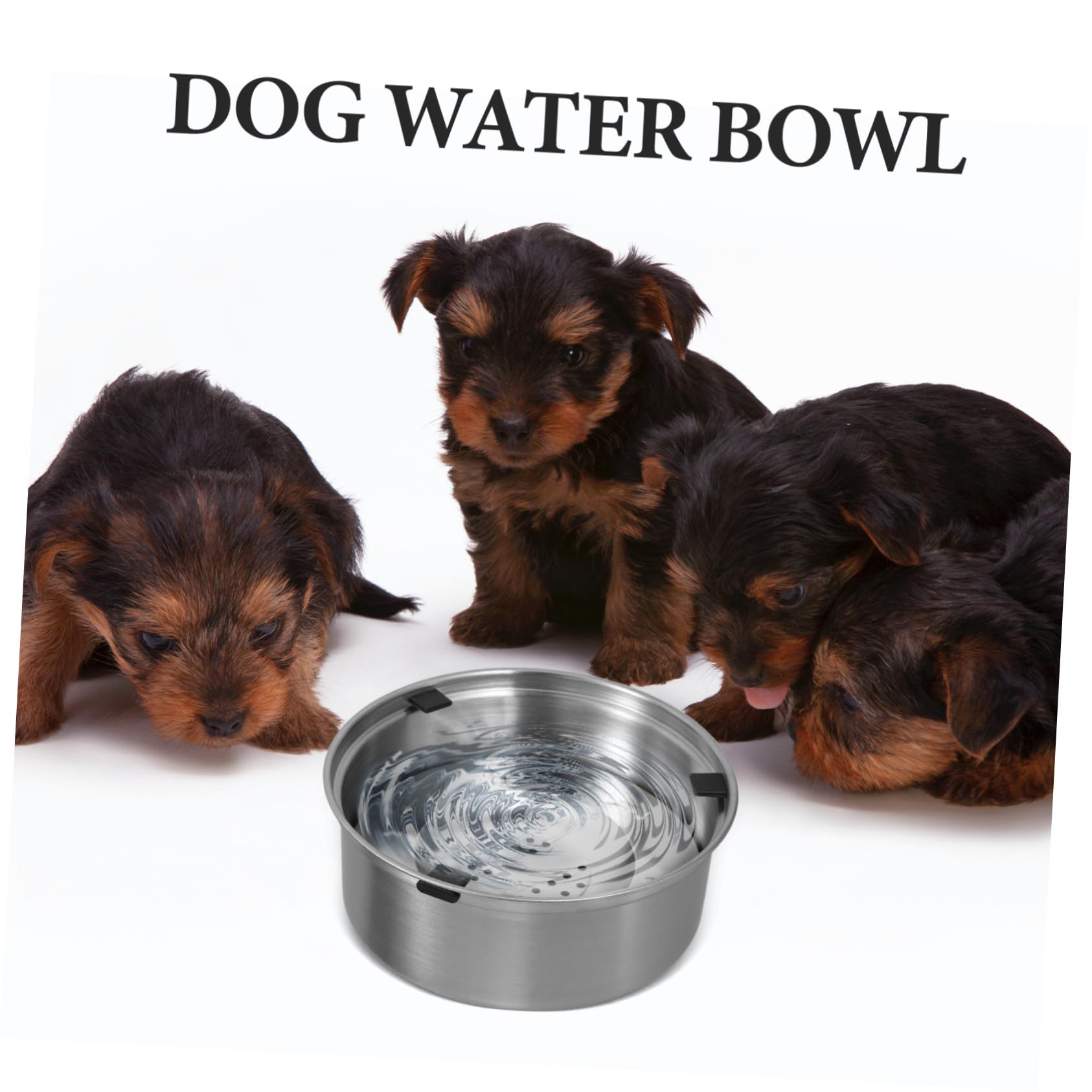 Edelstahl Hundewassernapf mit Schwappfreiem Floating Design Fördert Gesunde Flüssigkeitsaufnahme Geeignet für Katzen und Welpen Robuster Trinknapf in Silber