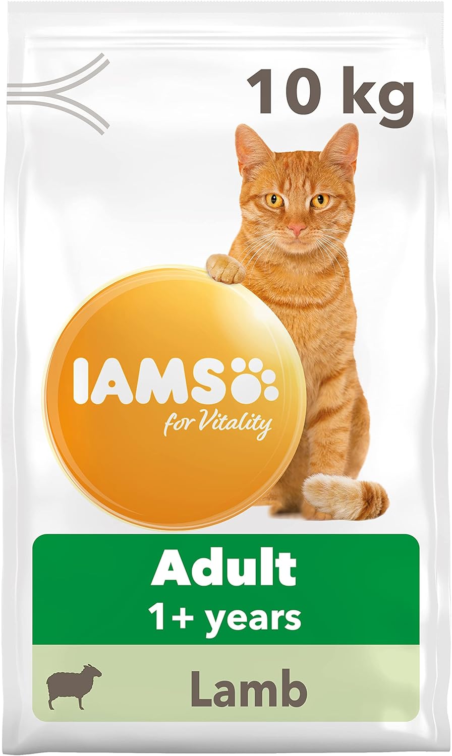 IAMS Complete Dry Cat Food for Adult 1+ Cats with Lamb 10 kg Amazon