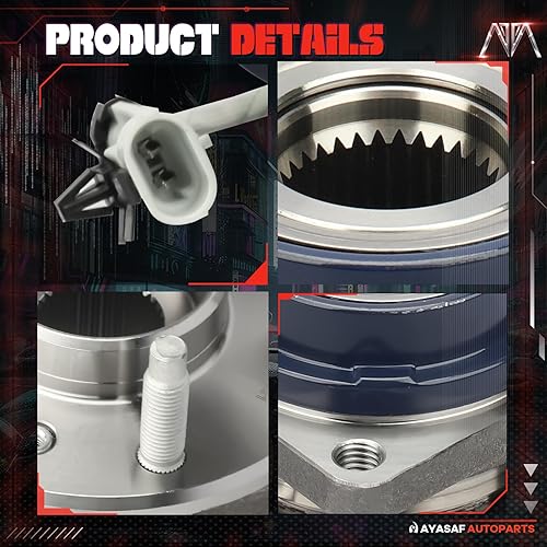 Miniatura 4 de MAYASAF 513121 Conjunto de cojinete de cubo de rueda delantera para Chevy ImpalaVentureMonte Carlo, para Buick CenturyRendezvousTerraza, para